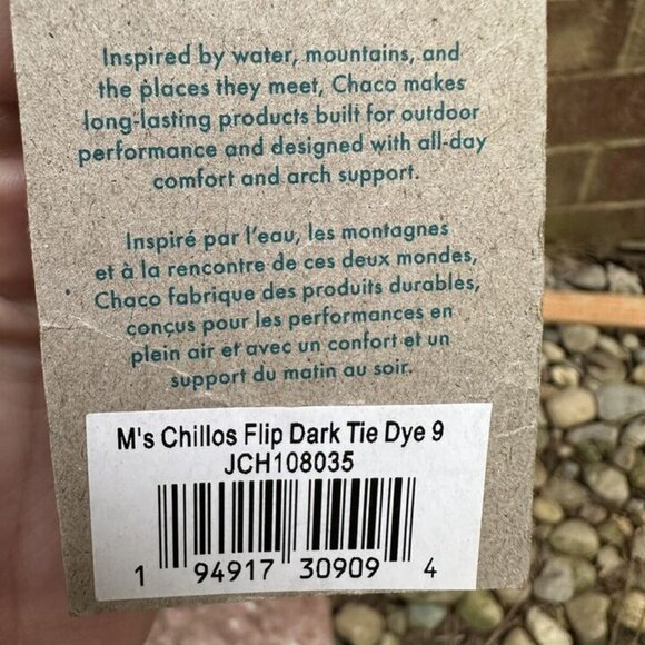 Chaco Mens Chillos Flip Flop Sandals Tie Dye JCH108035 Size 9 M New - Picture 4 of 6